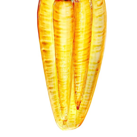 Vintage Italian Majolica Set of 4 Pottery Corn Cob Dishes Plates Holders #8617 - Picture 4 of 10